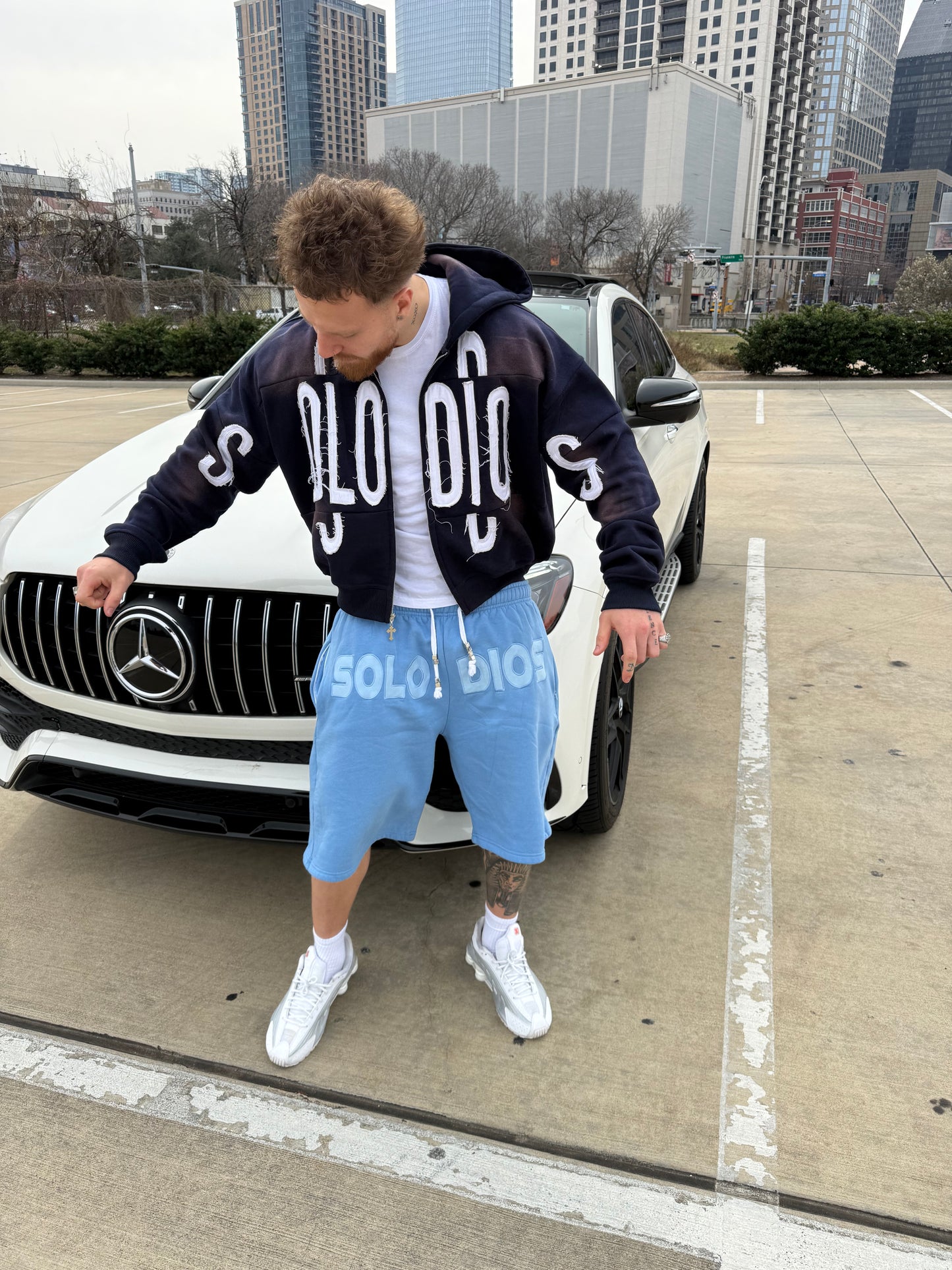 Baggy Solo Dios Shorts Blue on Blue
