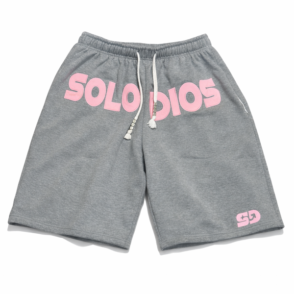 Baggy Solo Dios Shorts Pink on Grey